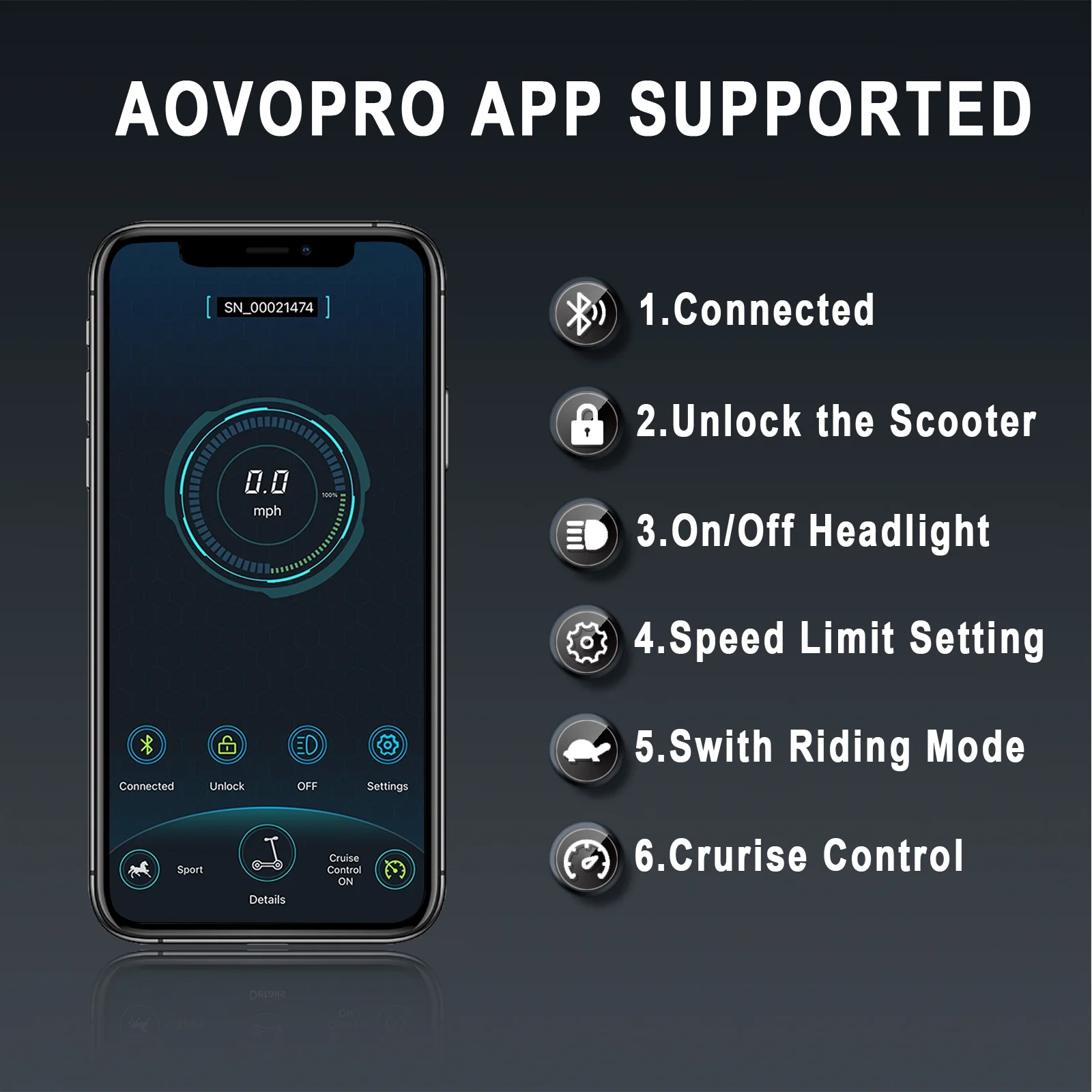 AOVOPRO ES80 350W 8.5' Foldable Electric Scooter for Adults, 21 Miles Range - Image 9