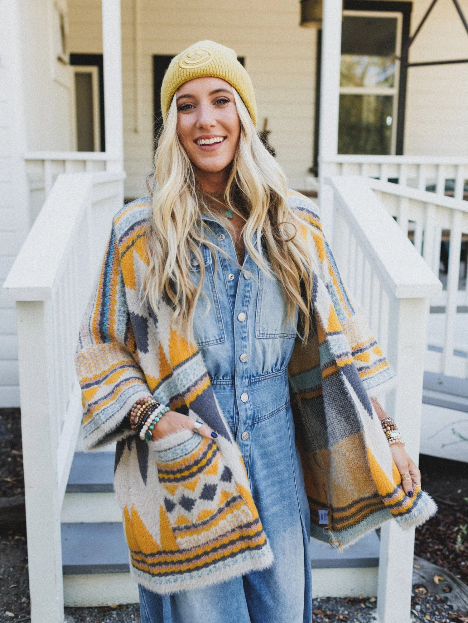 Keep It Up Oversized Cardigan - Mustard
