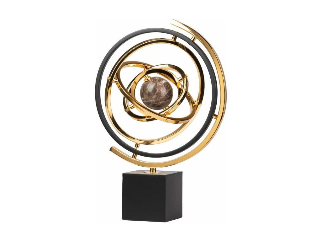 Figura Decoracion Metal Cristal 25x32x45 Cm