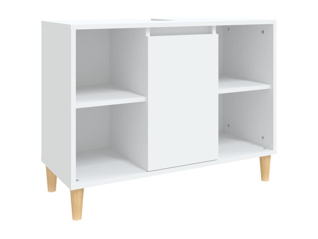 Armario para lavabo madera contrachapada Tucasago 80x33x60 cm