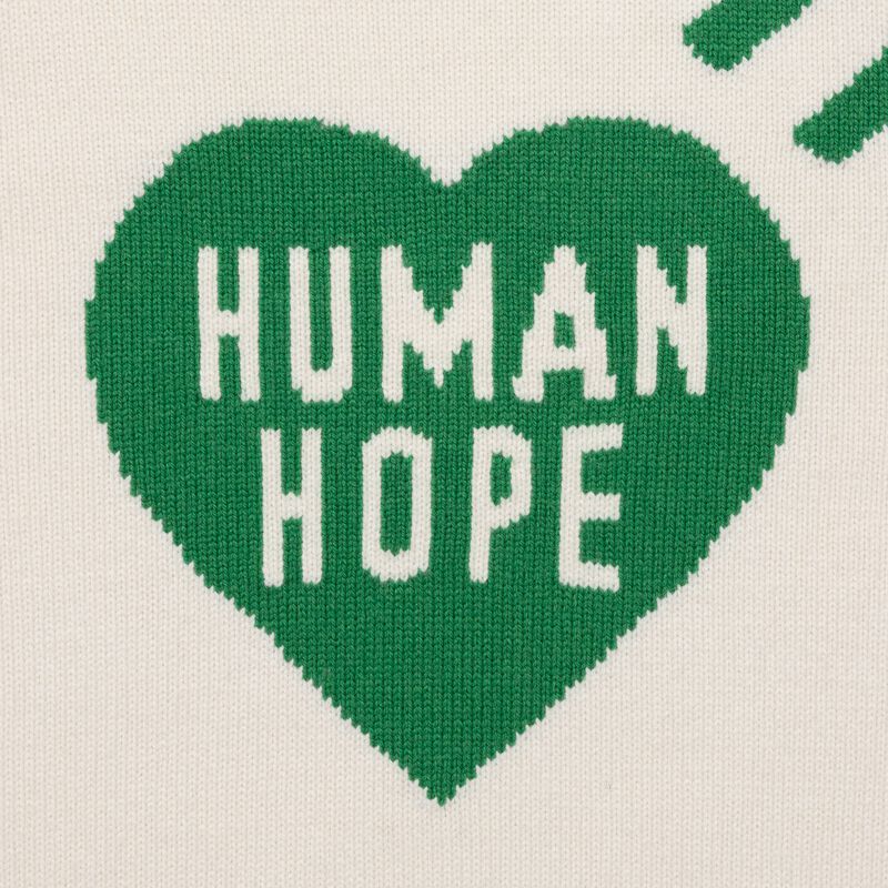 HUMAN MADE HUMAN HOPE HEART KNIT SWEATER