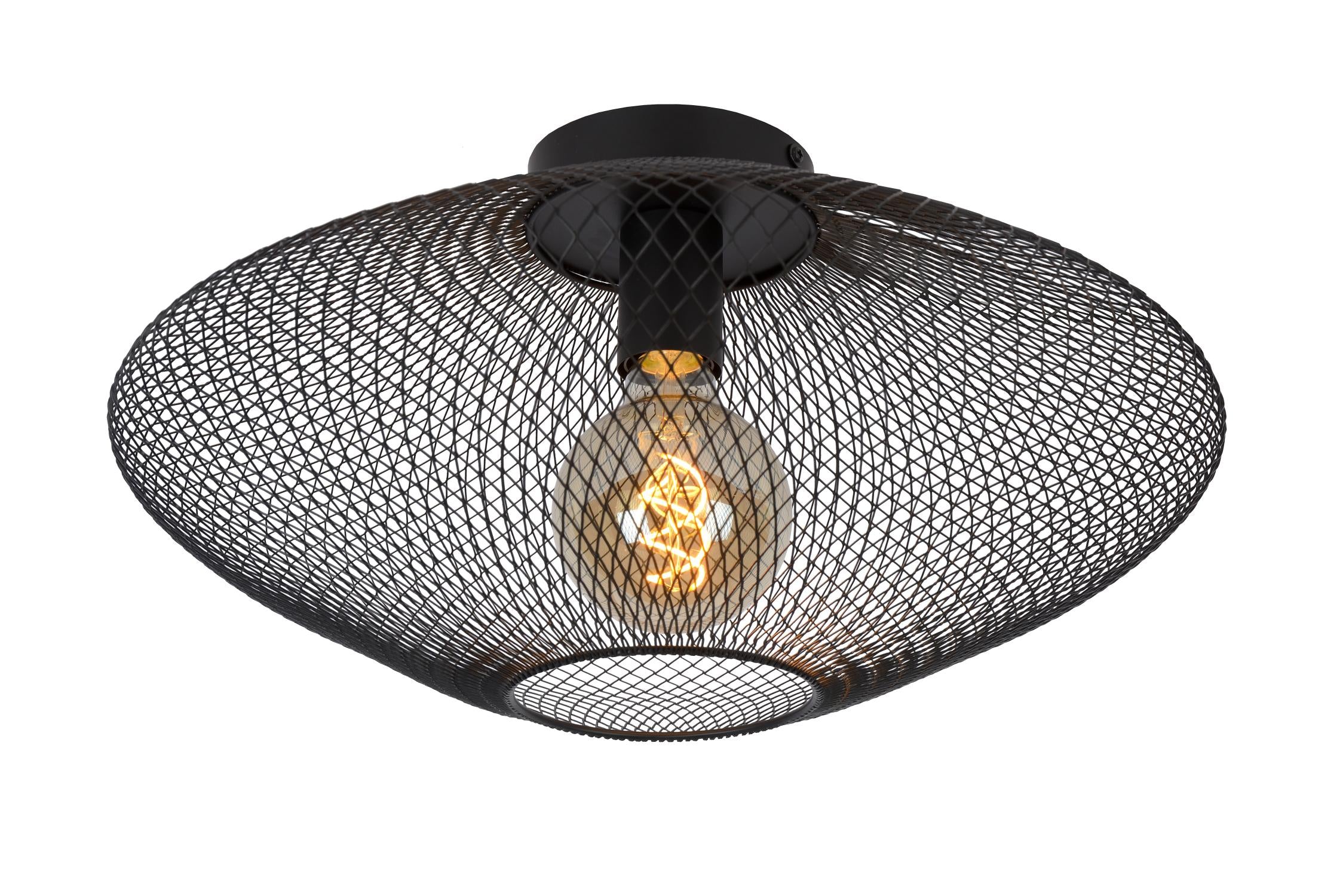 Lucide MESH Plafonnière - Zwart