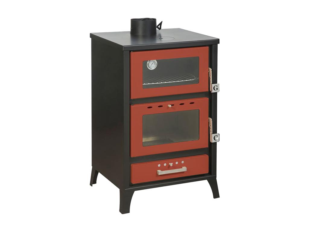 Estufa de Leña con Horno Marika Rossa 22 Kw L50 5xp58 5xh91 5
