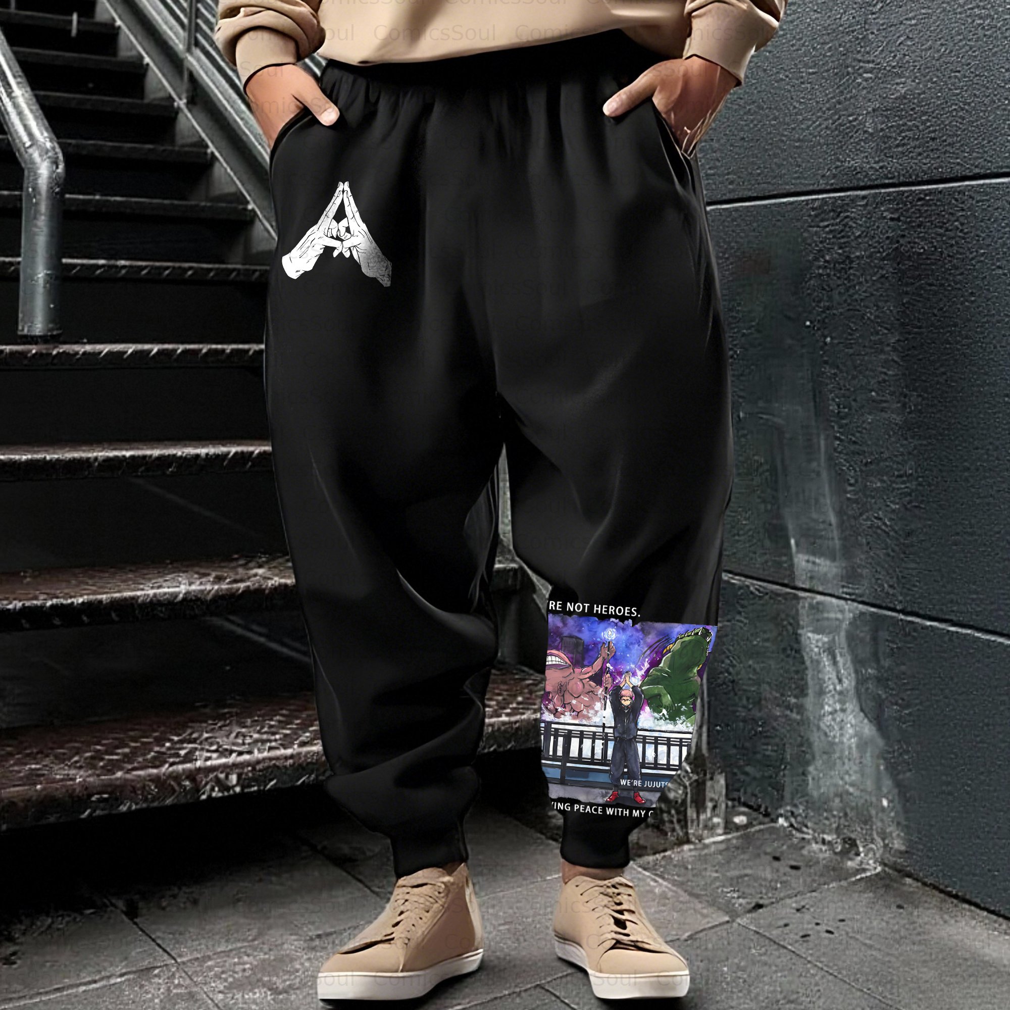Unisex Casual Anime Streetwear Pant