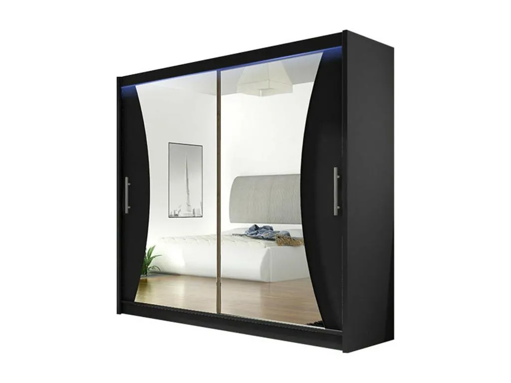 Armario Hogarve 124 Negro 215x180x57cm Puertas de armario - Correderas kyjm93326