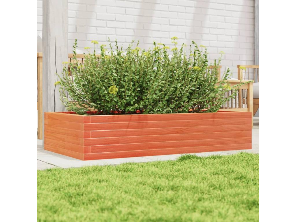 Decoratodo madera maciza de pino marrón cera 110x60x23 cm