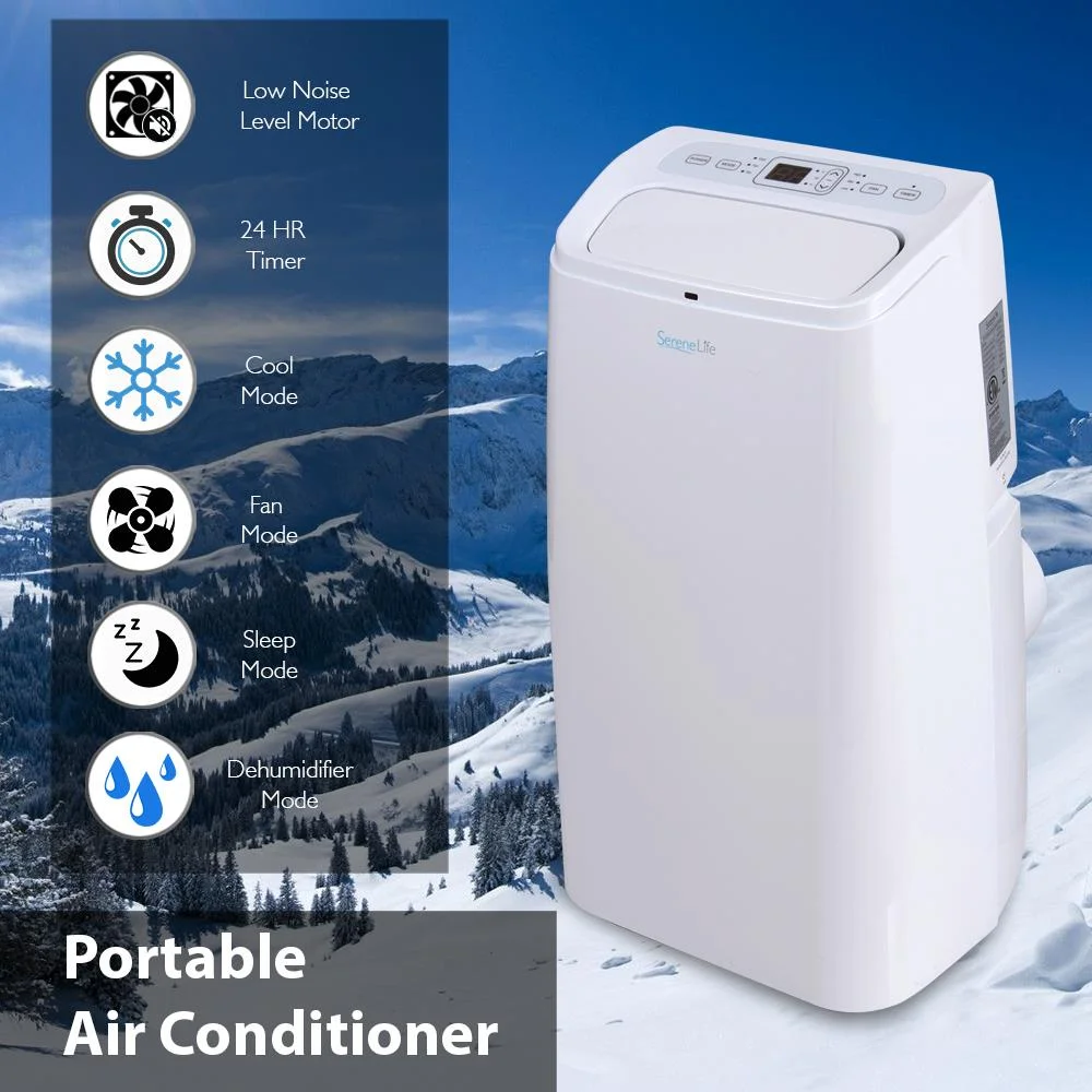 SereneLife SLPAC12 - Portable Air Conditioner - Compact Home AC Cooling Unit with Built-in Dehumidifier & Fan Modes, Includes Window Mount Kit (12,000 BTU) - Image 2