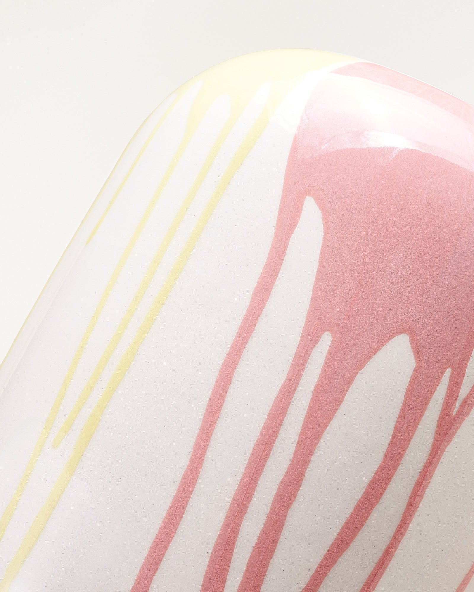 Nuno Vase L drip gelb rosa