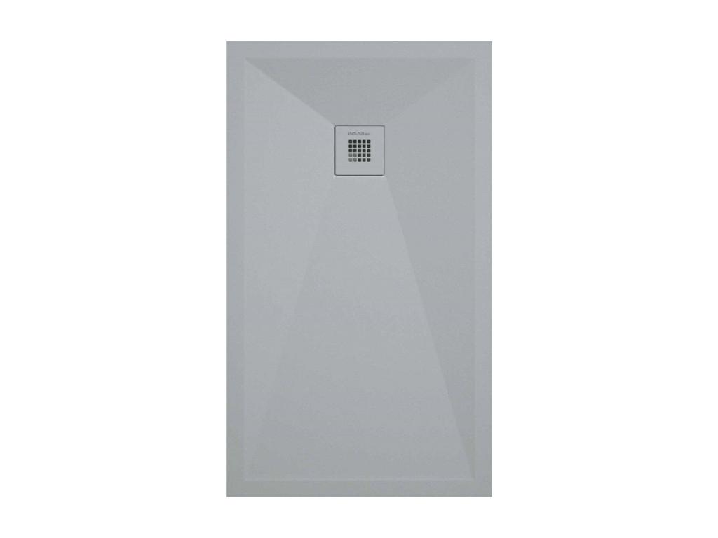 Plato de ducha pizarra ONDA CENIZA 80x90 cm rejilla color