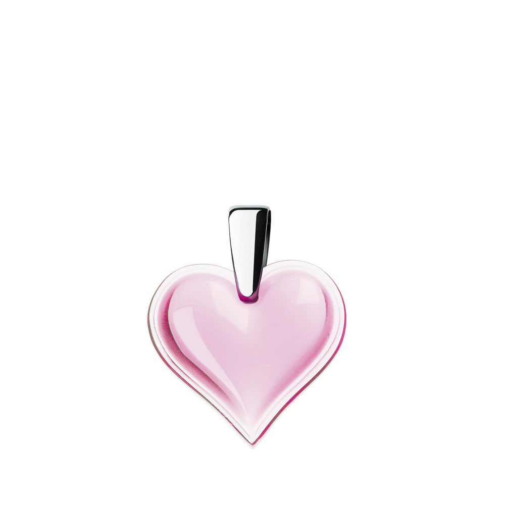 PENDENTIF AMOUREUSE BEAUCOUP - CRISTAL ROSE, ARGENT