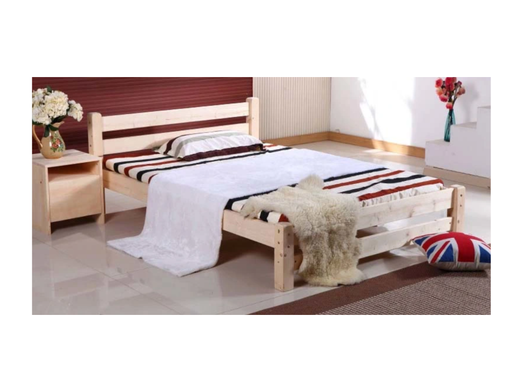 Cama individual con bastidor