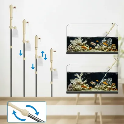 Multi Functional Electric Aquarium Gravel Cleaner Kit Fish Tank Vacuum Water Changer