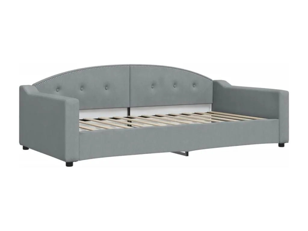 Sofá cama sin colchón tela gris claro 100x200 cm