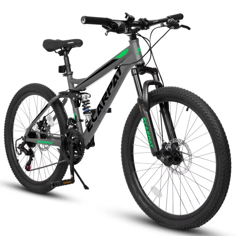27.5 Inch Full Suspension Mountain Bike With Front And Rear Dual Shock Absorbers, Mechanical Disc Brakes, 21-Speed - A2760 - Image 2 27.5 Inch Full Suspension Mountain Bike With Front And Rear Dual Shock Absorbers, Mechanical Disc Brakes, 21-Speed - A2760 - Image 2