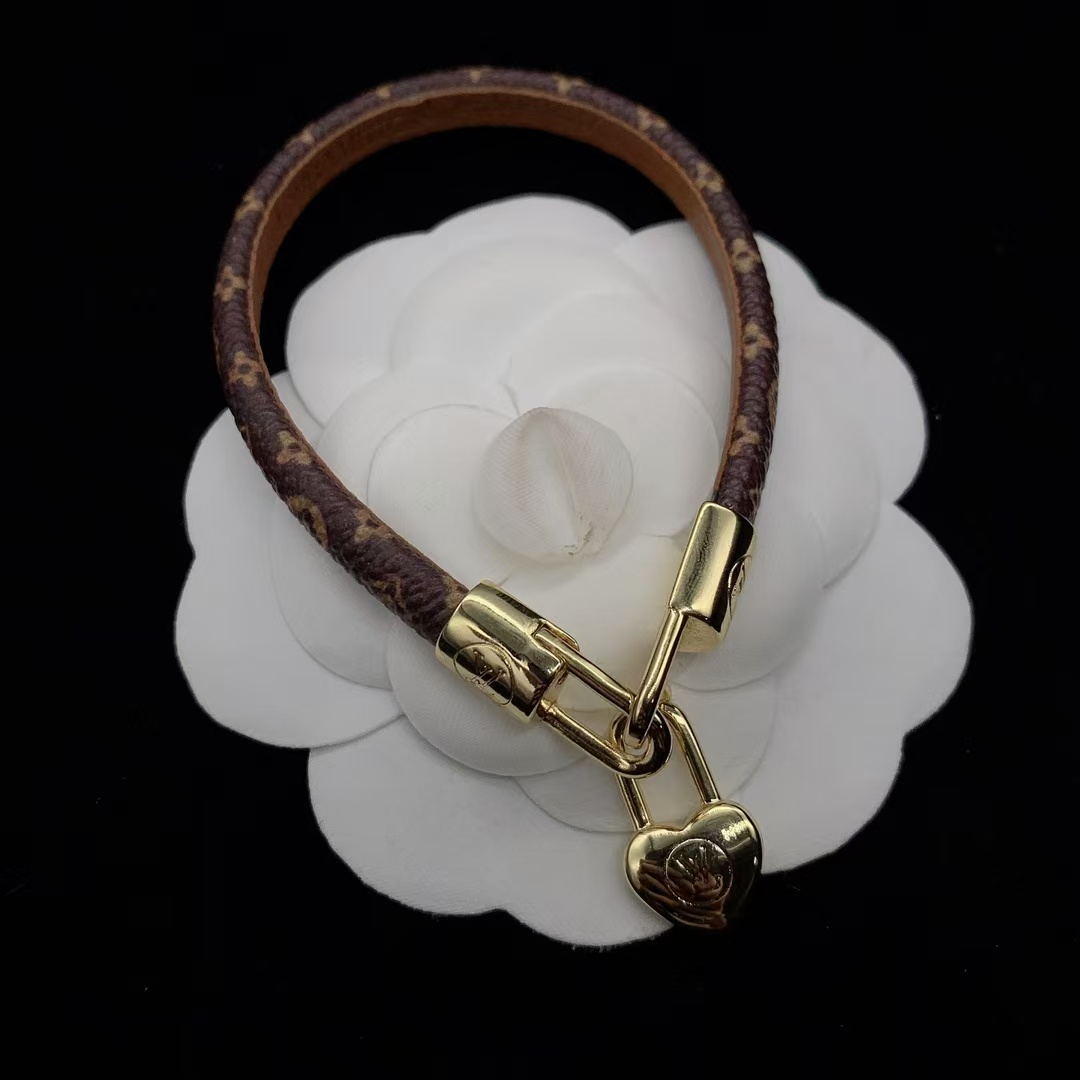 Louis Vuitton Heart Lock Charm Bracelet - Original Replica Club
