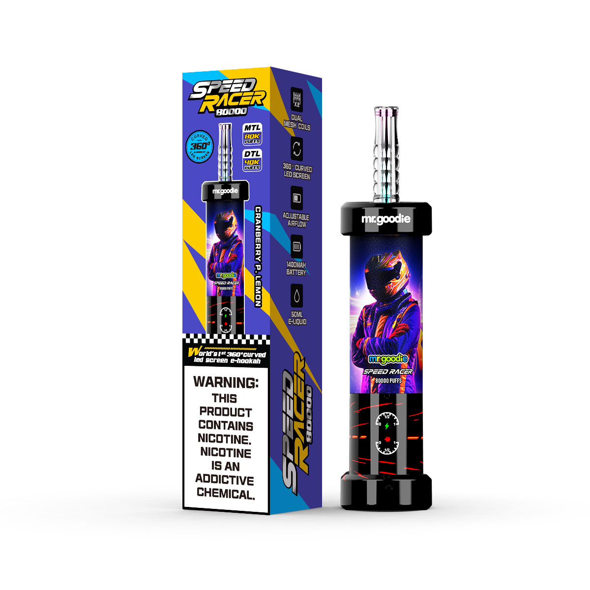 Mr.Goodie Speed Race  80000 Puffs E-Hookah