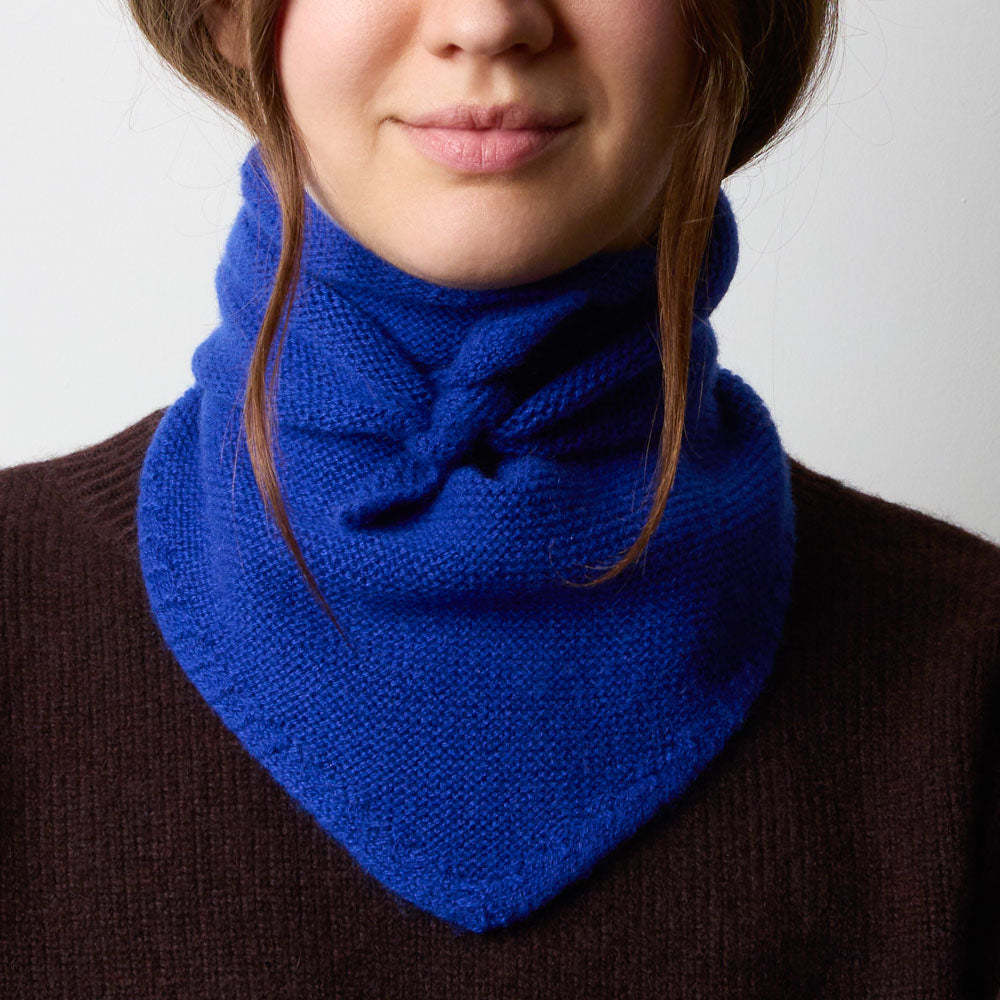 Merci - Bandana en cachemire Martine - Bleu Roi