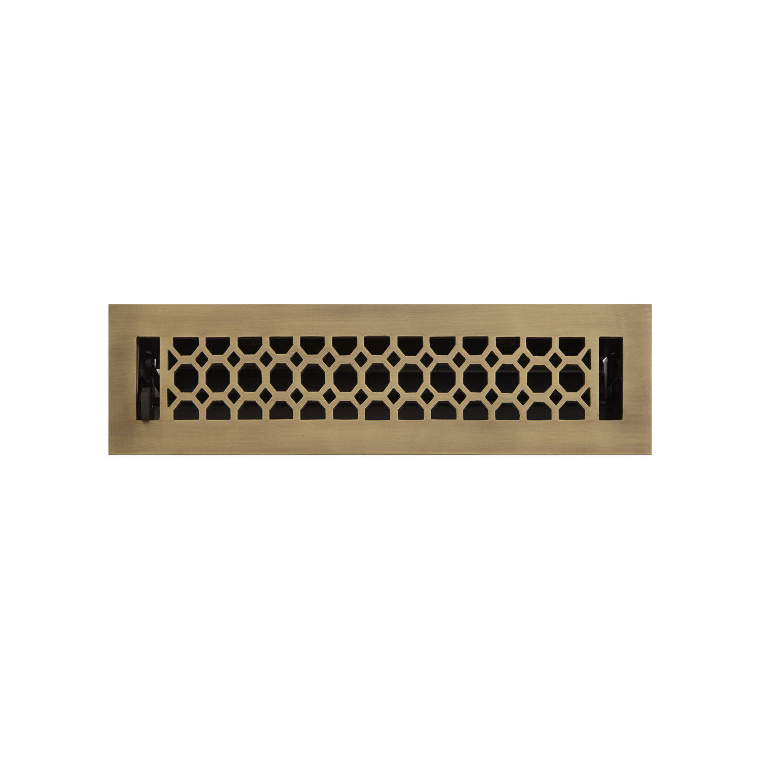 Signature Hardware 929149-2-10 Honeycomb Brass Floor Register - Brass, Gold(Antique Brass/2-1/4" X 10" 3-1/4" X 11-1/8")