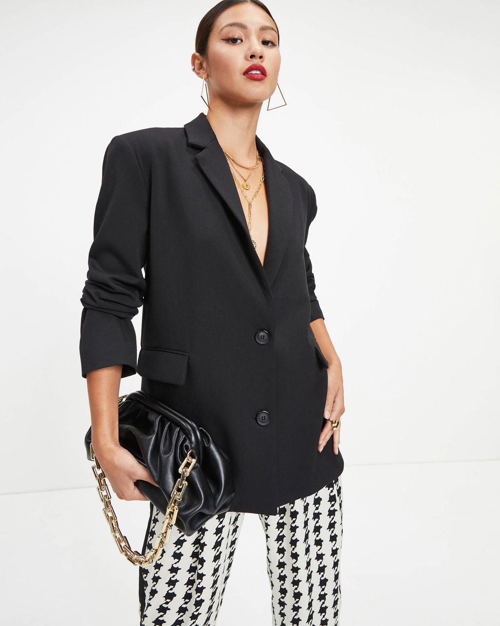 She Knows It All Pocketed Blazer - Black - Se7enfashion