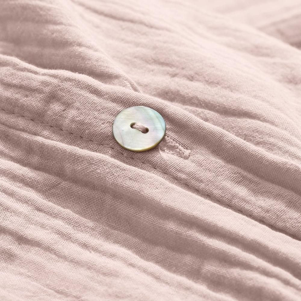 Housse de couette en gaze de coton - Rose de Bagatelle
