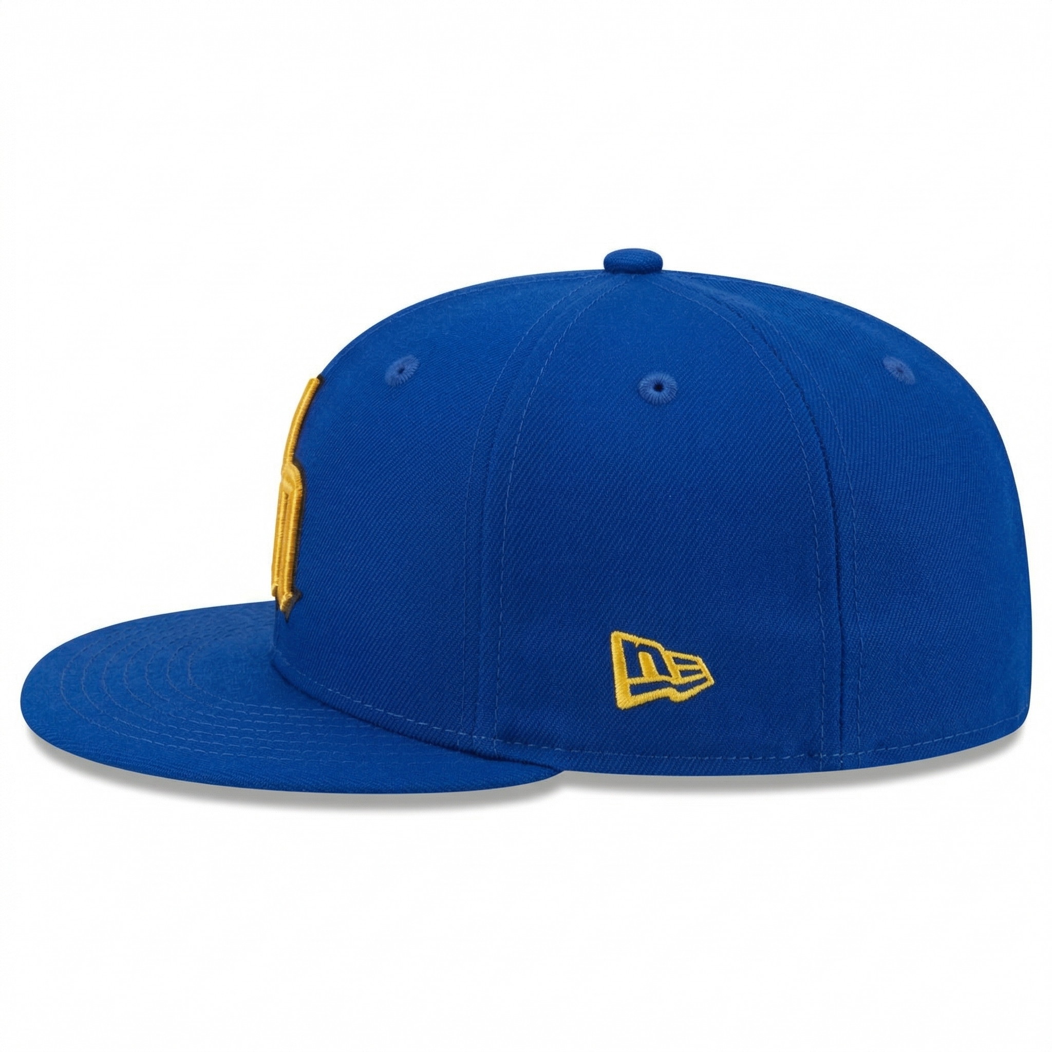Seattle Blue & Gold Trident Fitted Hat with PNW Patch - Classic Baseball Cap | SEVEN HATS - SEVEN HATS