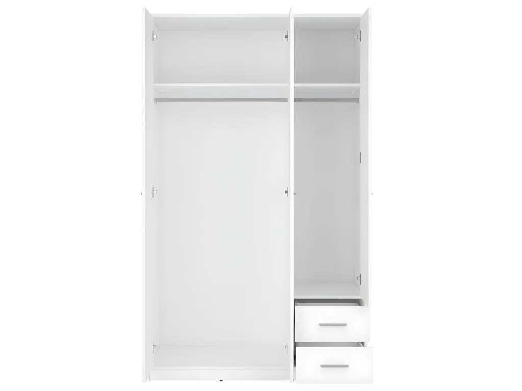 Armario 3 puertas 2 cajones Mueblestop Blanco RGDD12565