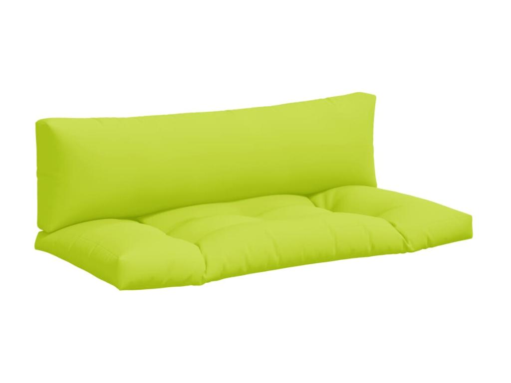 Cojines de palet 2 piezas tela verde vivo