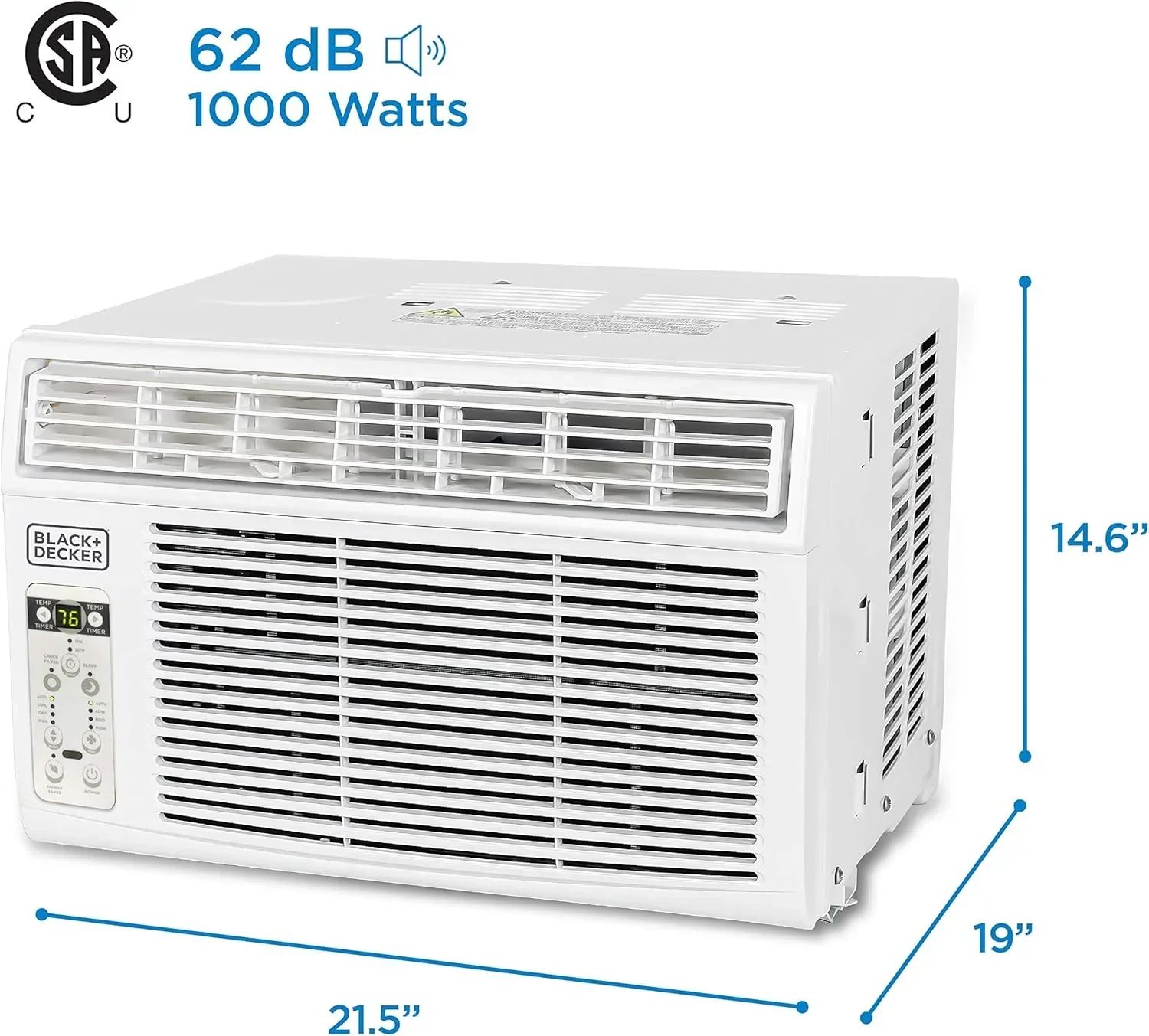 BLACK+DECKER Window Air Conditioner 5000 BTU Cools Up to 150 Square Feet AC Mechanical Controls