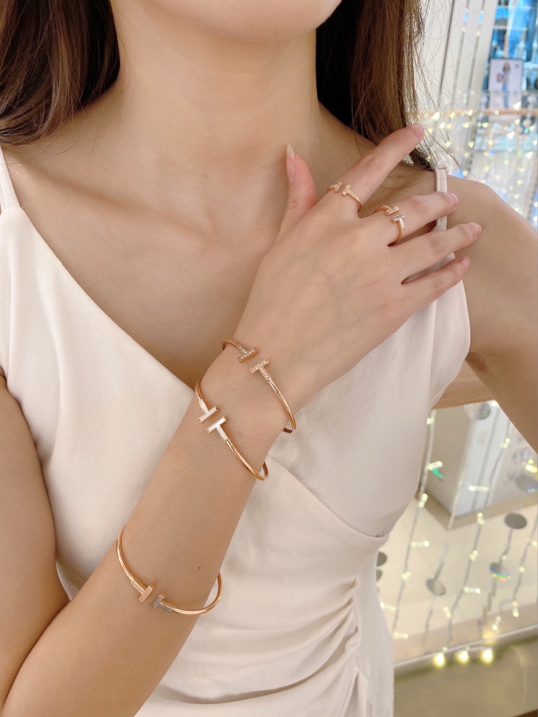 Tiffany Open Cuff Double T Bangle Bracelet - Original Replica Club