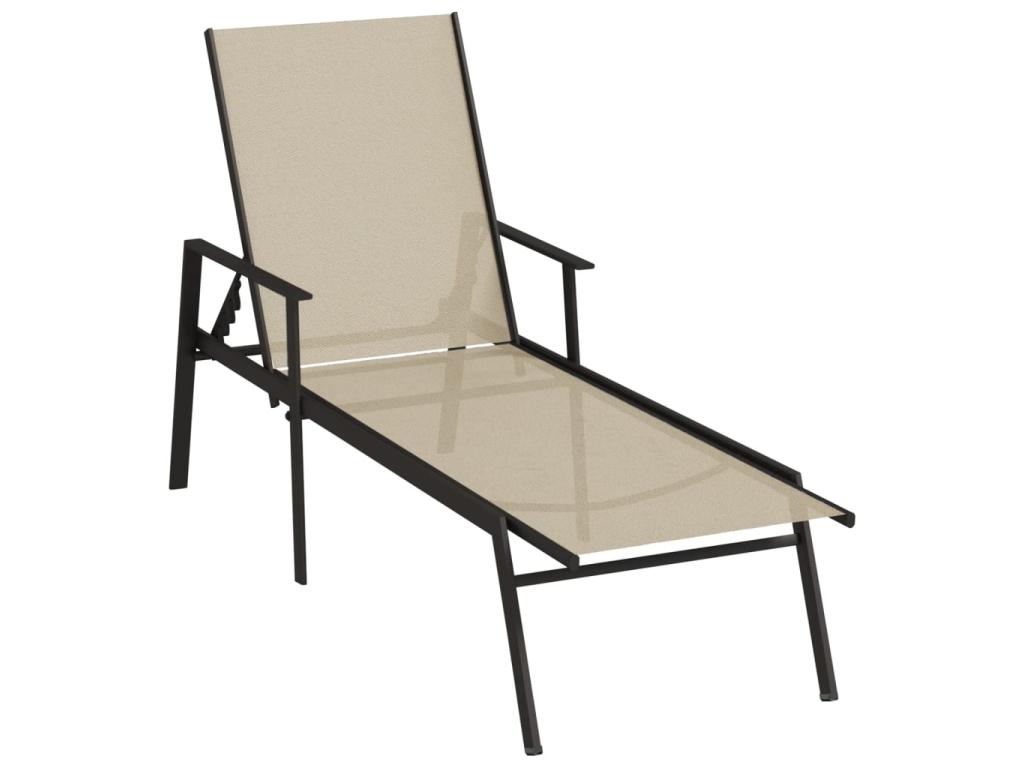 Sillón de acero y tela Nestleare crema