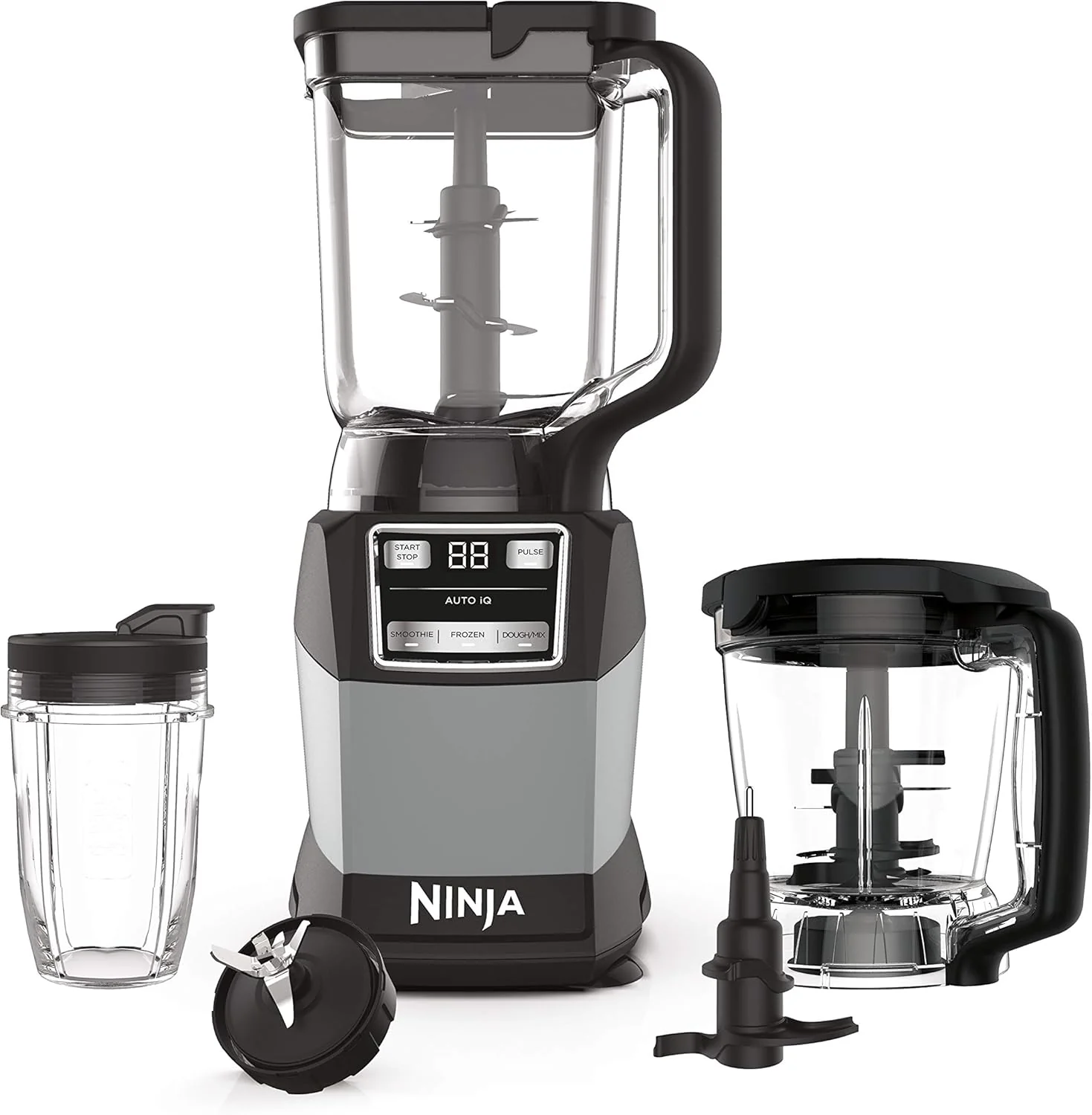 Ninja Blender Compact Kitchen System for Smoothies, Doughs, and Frozen Drinks with Auto-IQ, 72 oz* Blender Jar