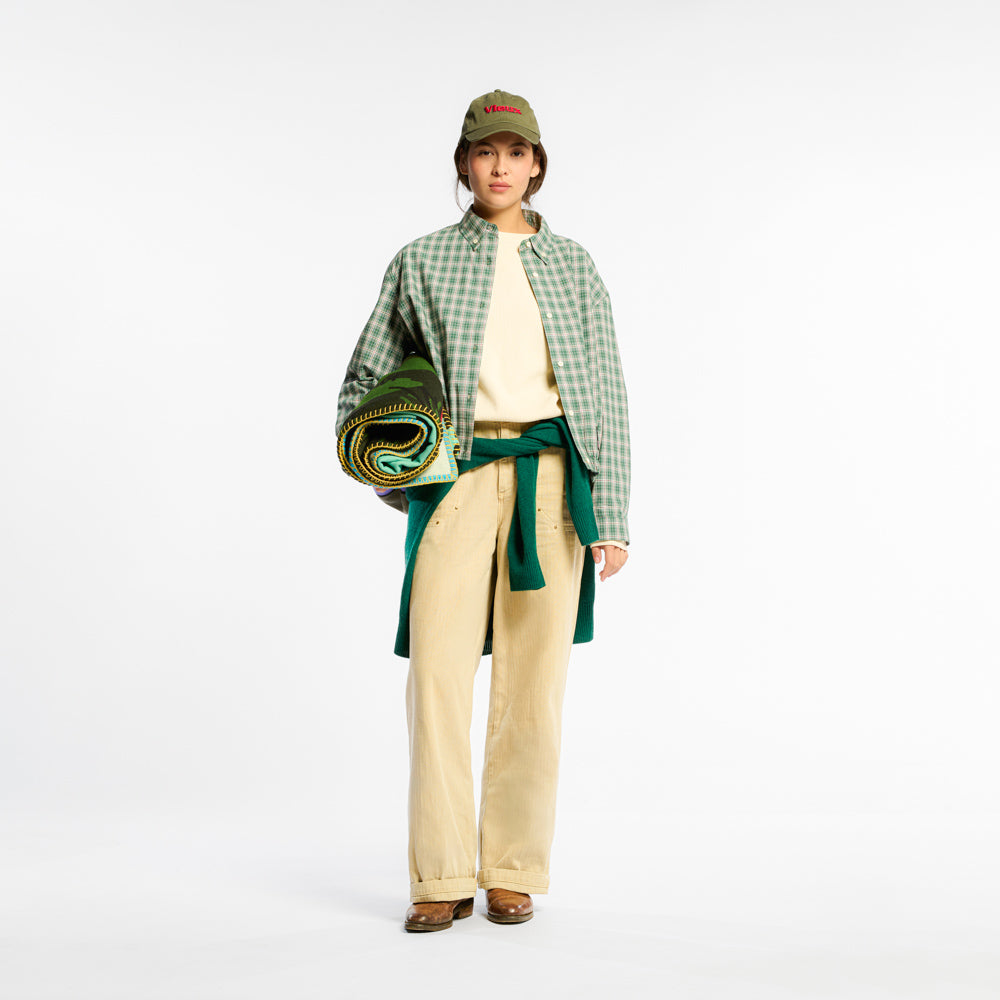 Au Vieux Campeur - Veste à carreaux Claude - Vert & Blanc