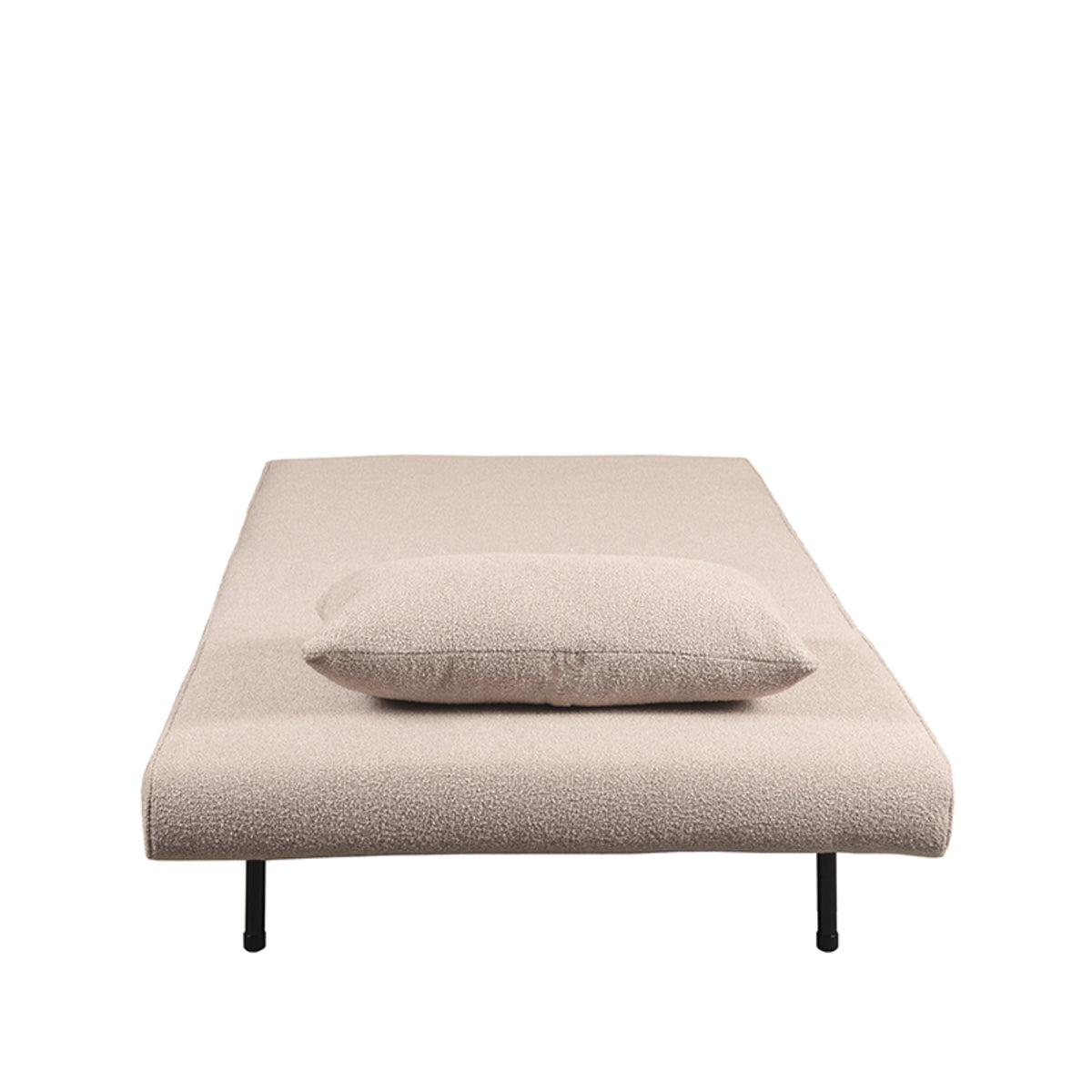 LABEL51 - Slaapbank Single - Naturel Boucle - Zwart Hout