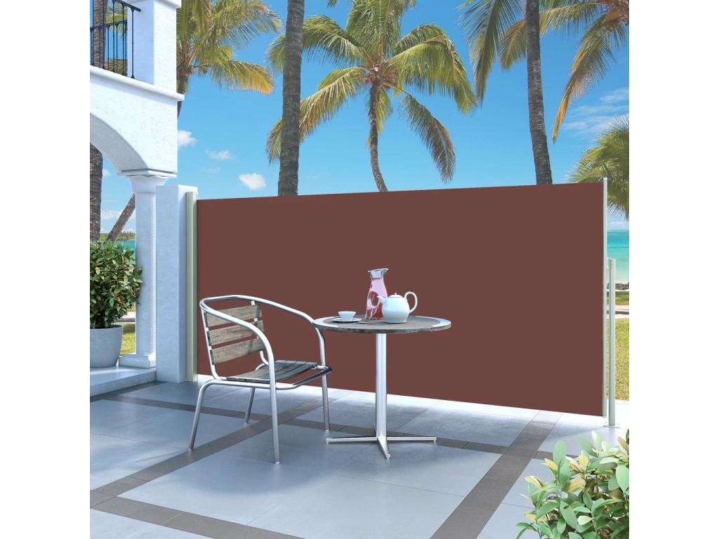 Toldo de terraza lateral retráctil 140x300 cm Marrón