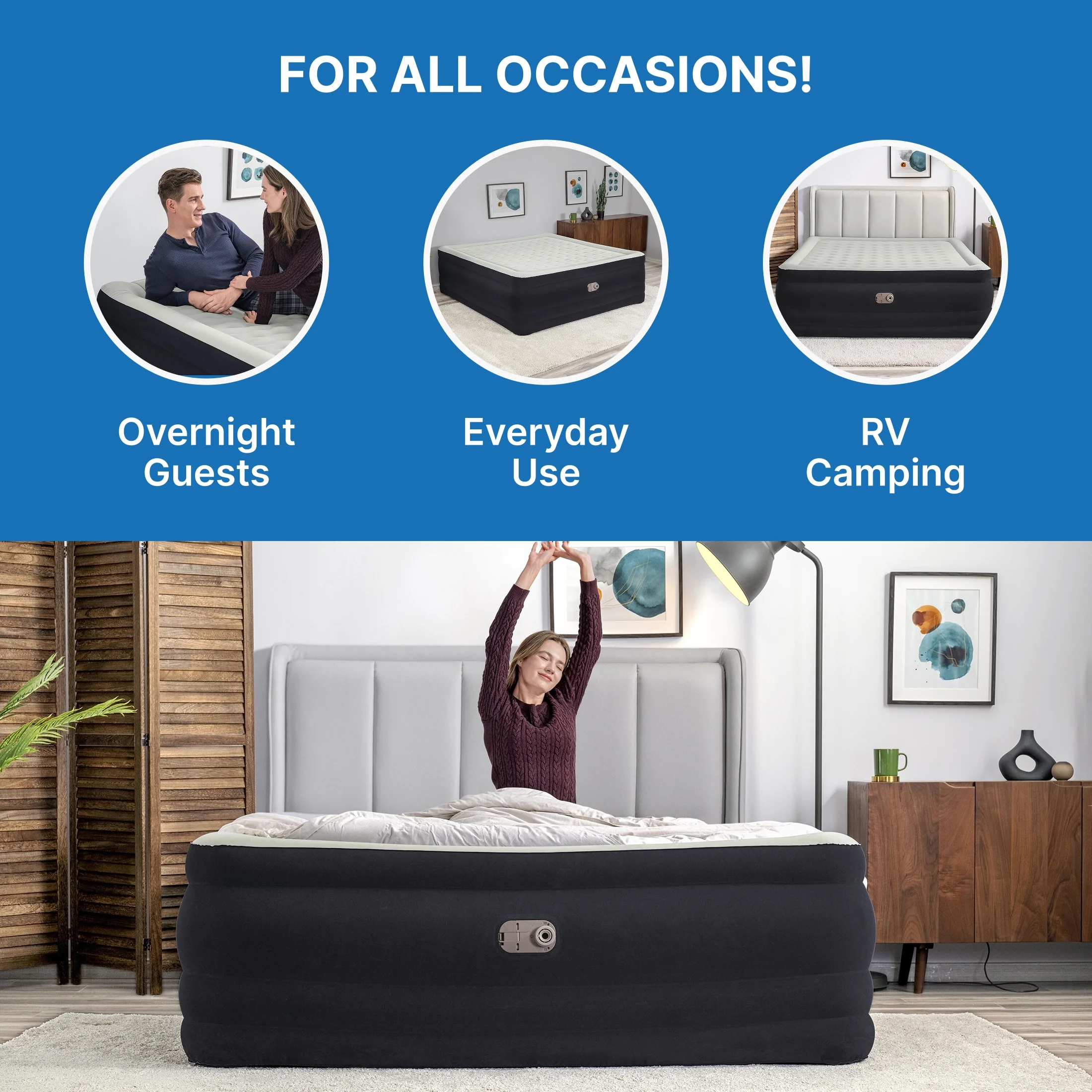 Bestway Tritech Air Mattress King 24" with Built-in AC Pump Included - Image 7