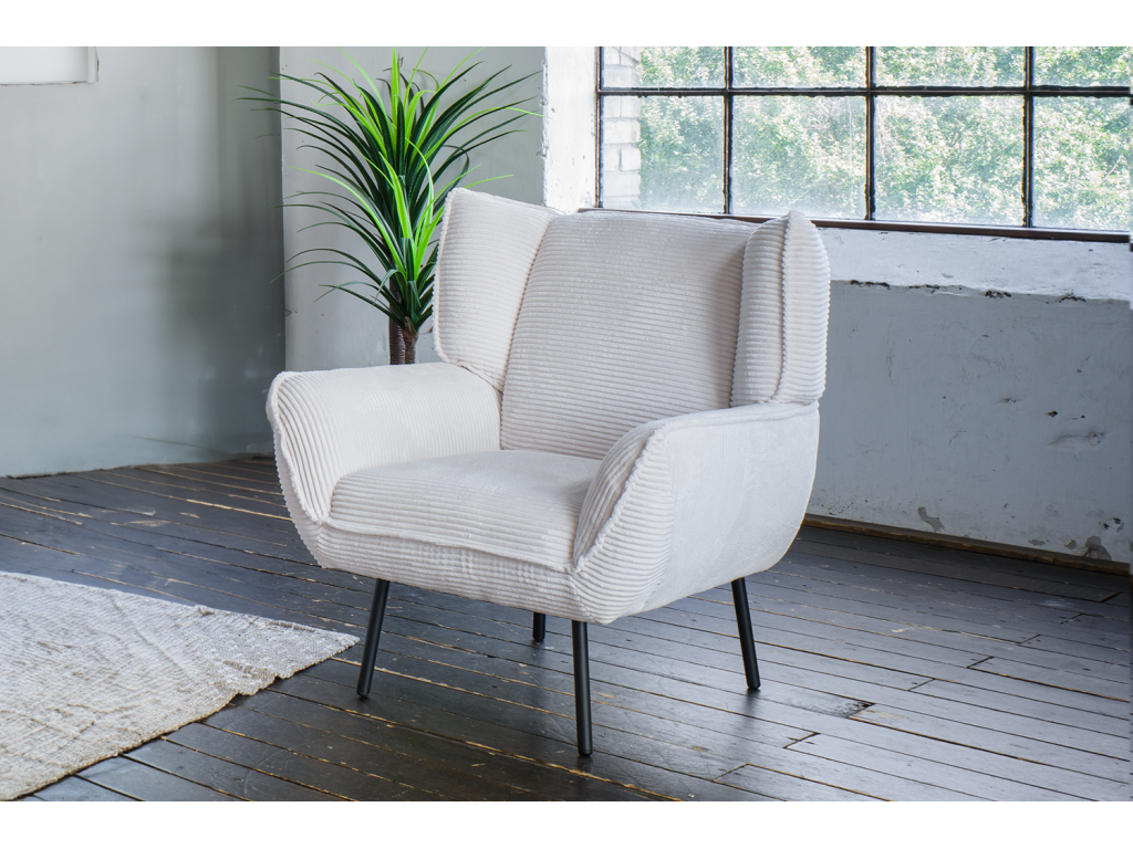 Sillón - blanco crema pana - Confortzx