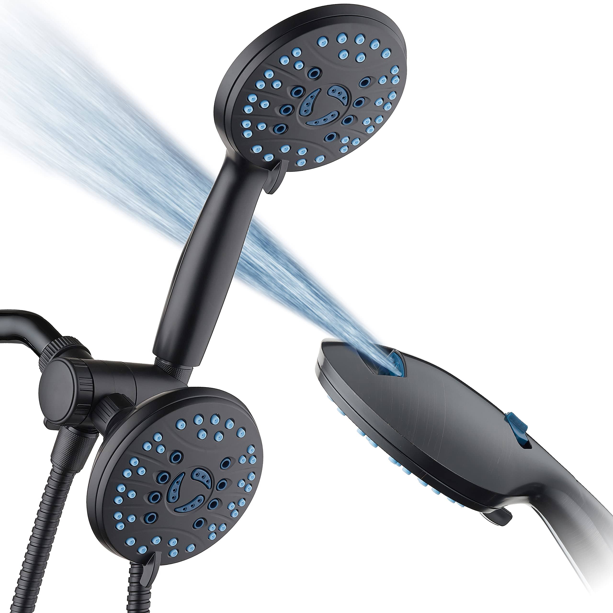 AquaCare As-seen-on-tv High Pressure 4.3 inch Rain Shower Head, Matte Black 1898"(Matte Black)