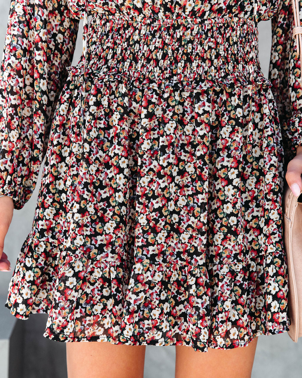 Elliot Floral Smocked Mini Dress - Se7enfashion