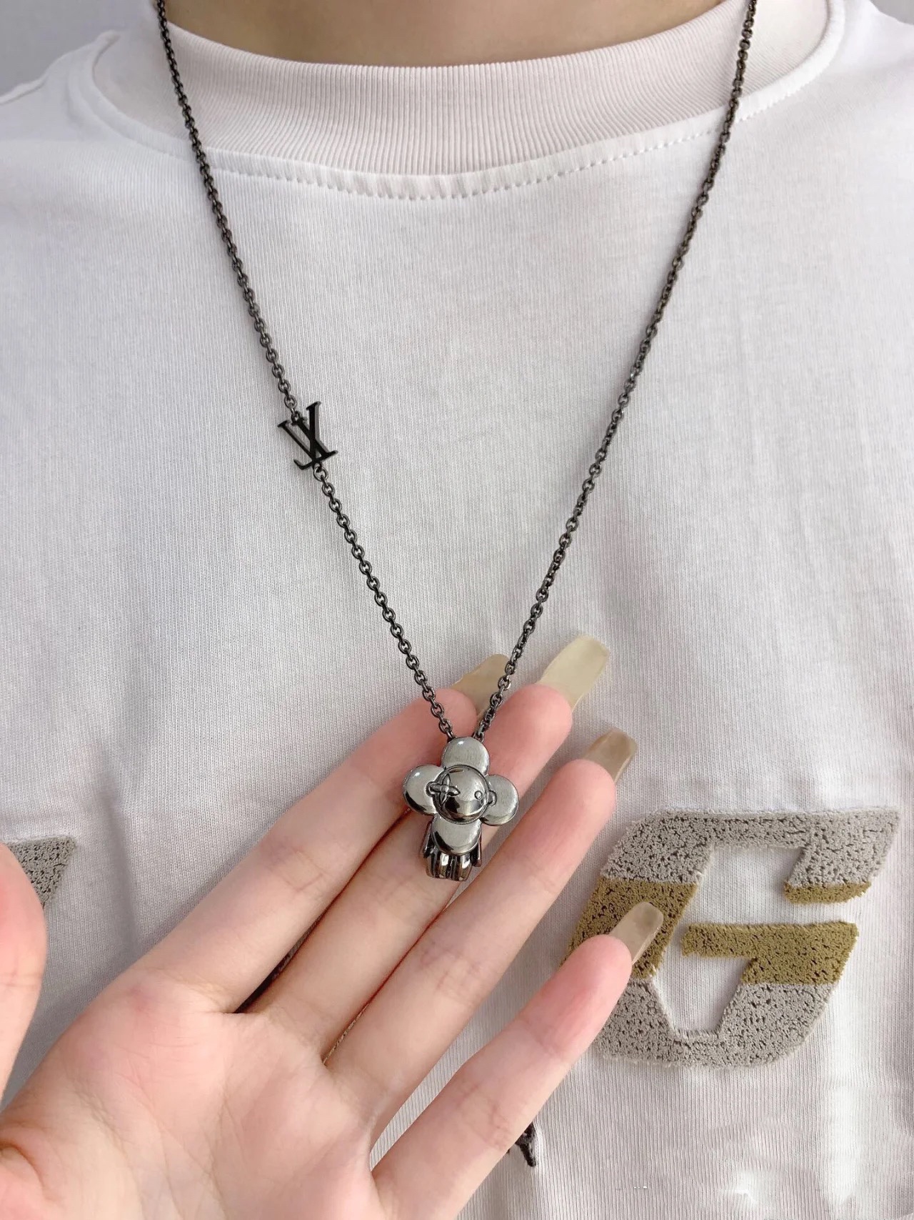 Louis Vuitton Vivienne Pendant Necklace - Original Replica Club