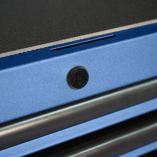 2025 56 in. W x 22 in. D Heavy Duty 23-Drawer Combination Rolling Tool Chest and Top Tool Cabinet Set in Matte Blue