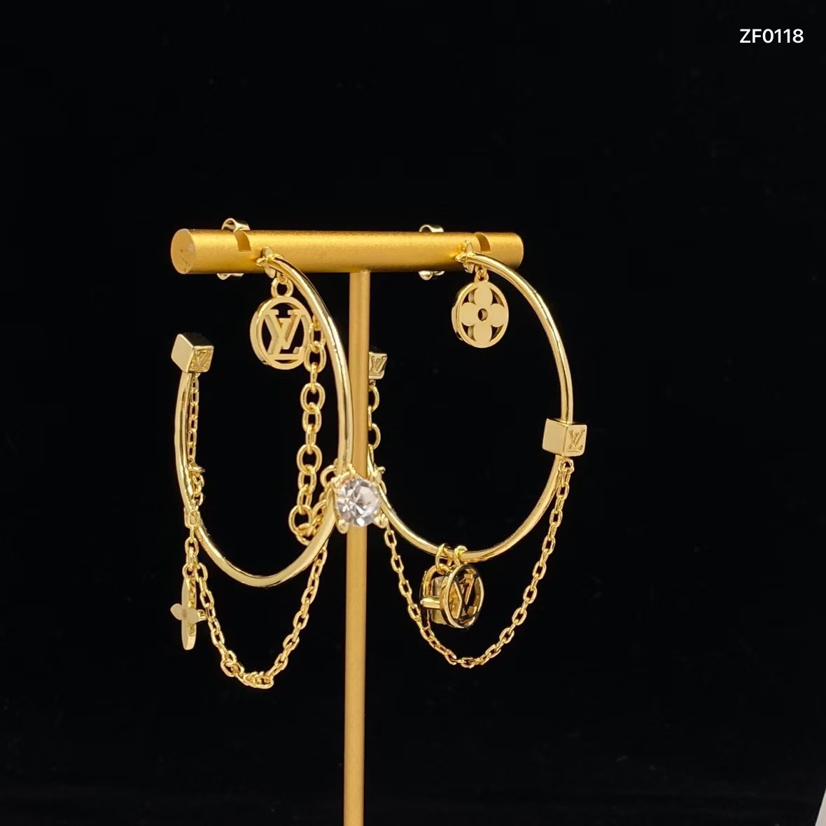 Louis Vuitton Large C Hoop Earrings - Original Replica Club