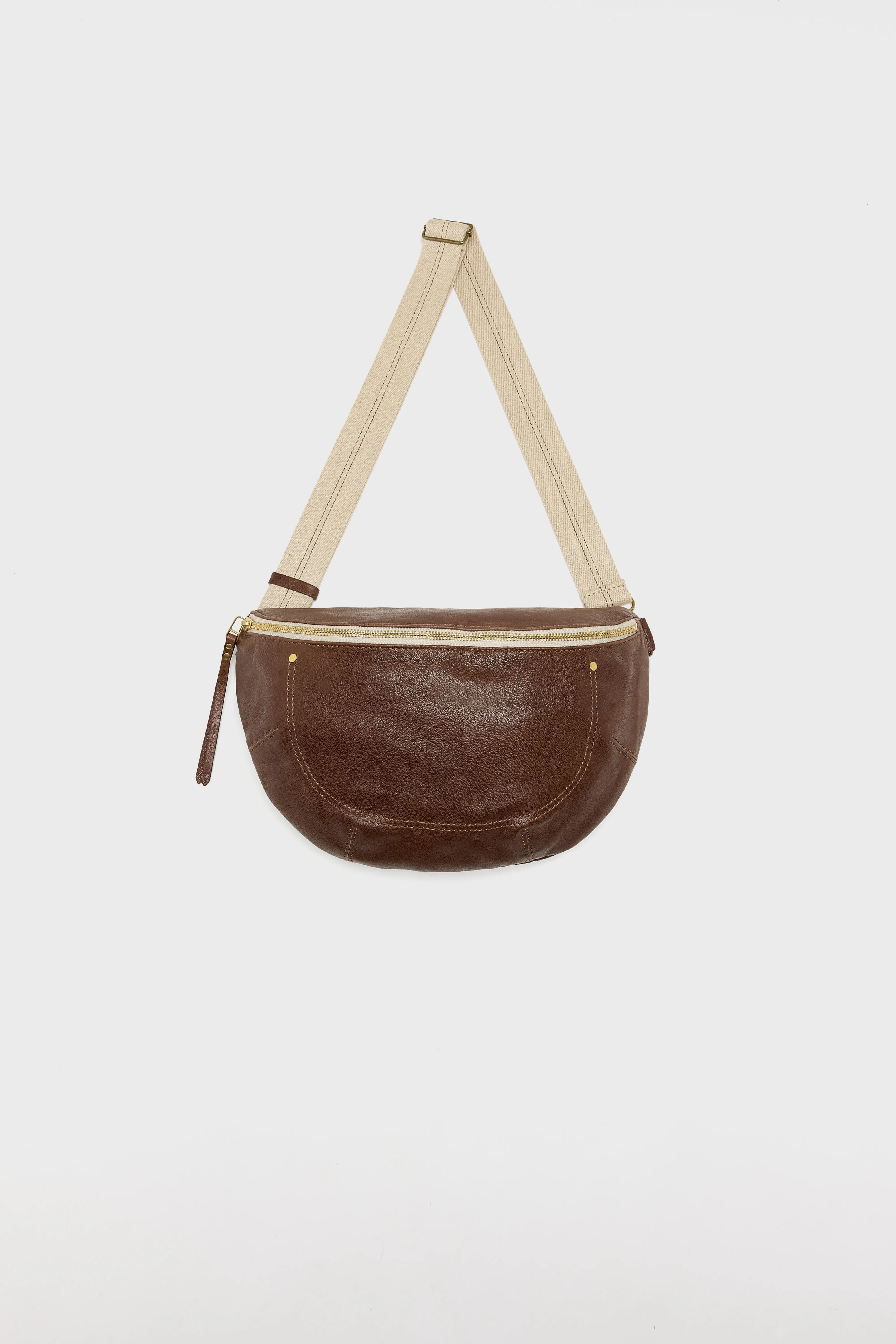Bellerose Souply brown leather sling bag (252 / W / ECUREUIL)