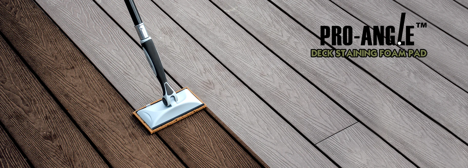 PRO-ANGLE™ 7″ Deck Staining Foam Pad – Fast, Even Deck Stain Application - KTF Painting Interior Exterior