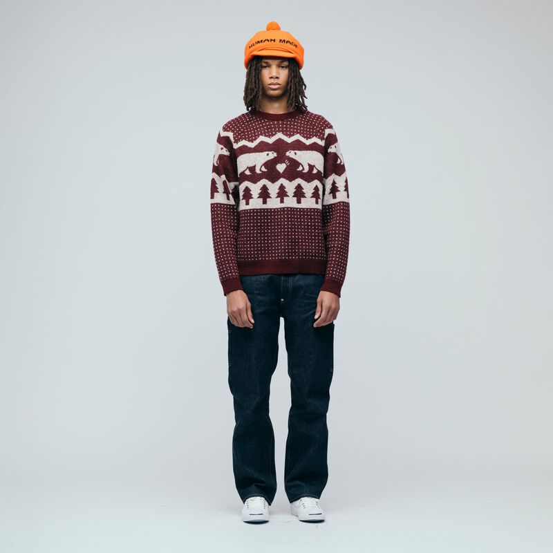 HUMAN MADE POLAR BEAR KNIT SWEATER