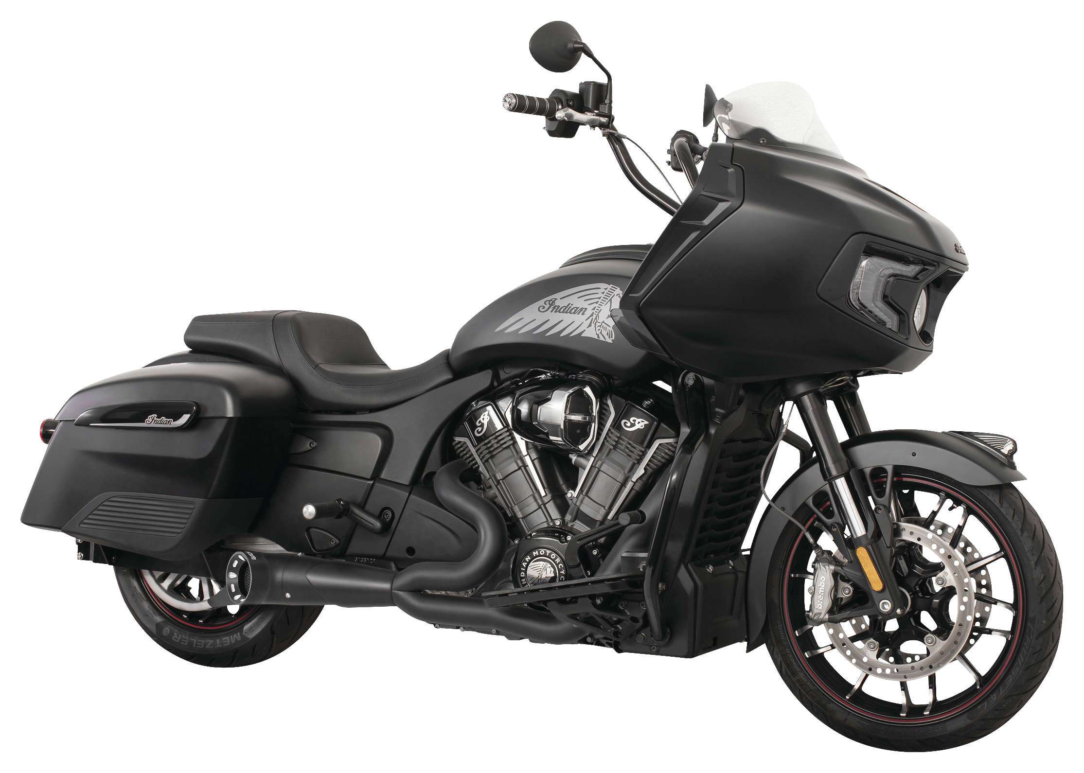 SportsBikeShop Freedom Performance Exhaust Turnout 2-into-1 Exhaust For Indian