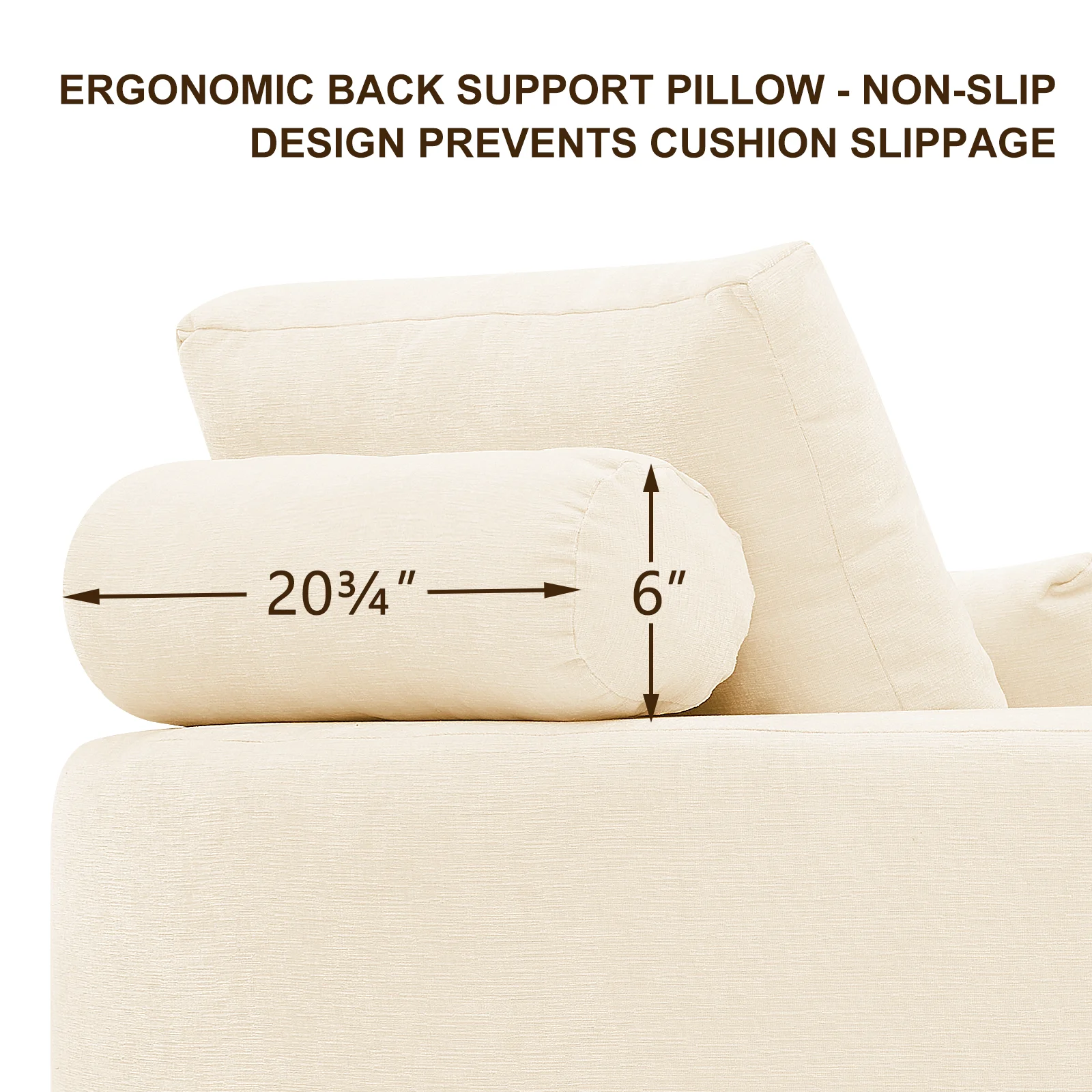 Fumahaus Upholstered Swivel Accent Chair, Oversized Comfy Round Sofa Chair with Two Pillows, Leisure Sofa Chair for Living Room Bedroom, Beige - Image 11