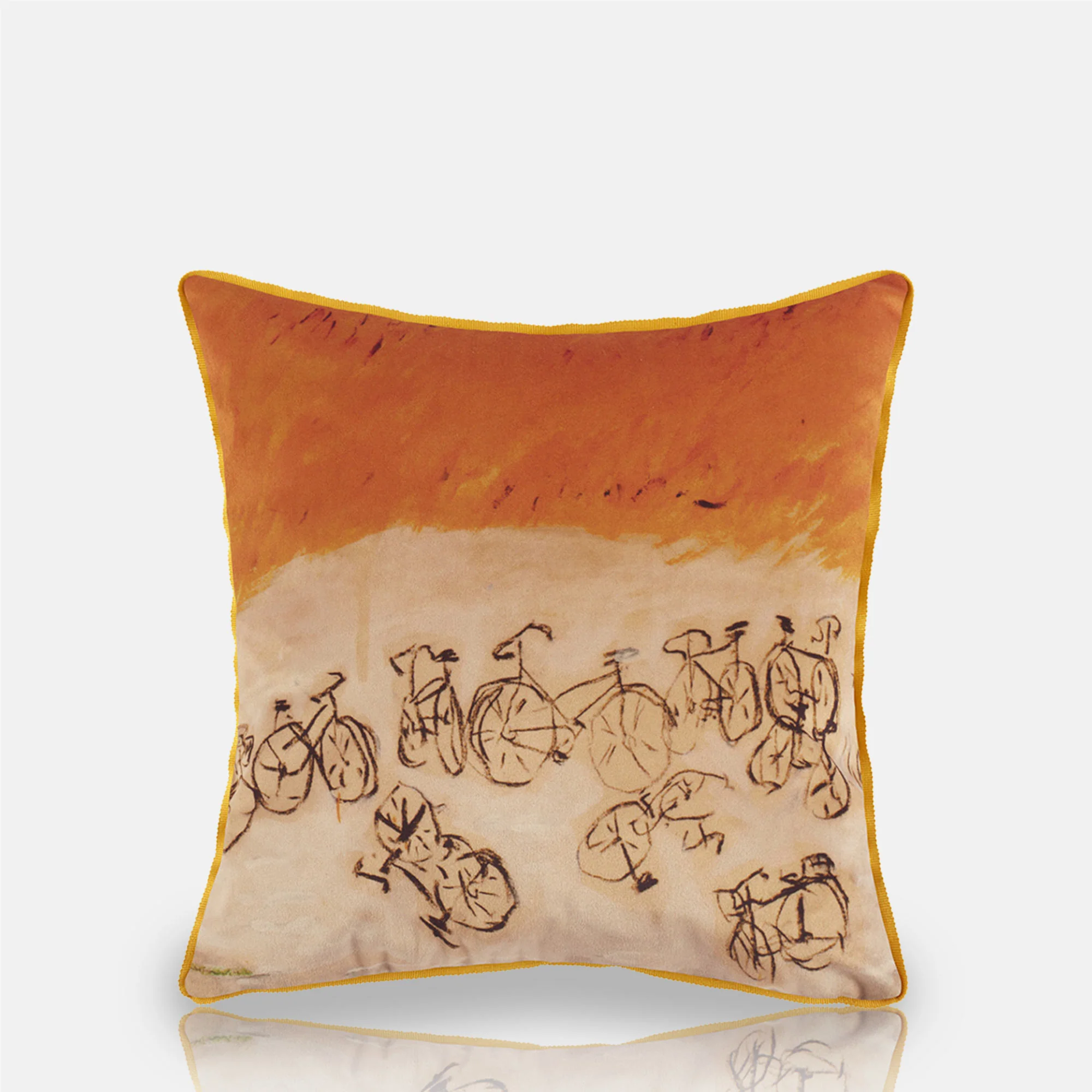 Bicyclette Velvet Cushion