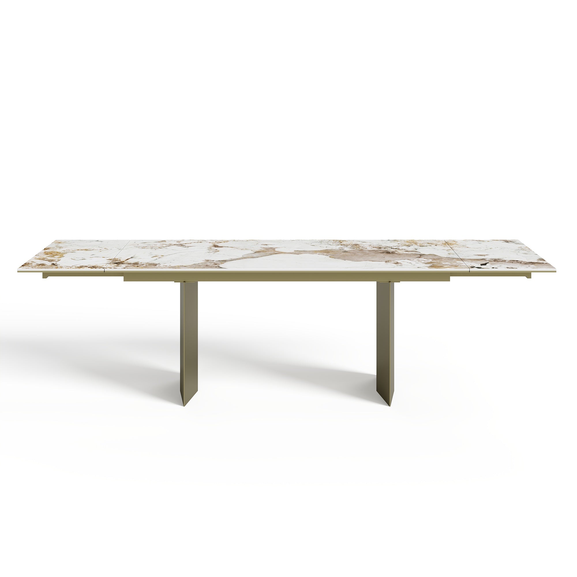 Pandora uitschuifbare tafel 8-10 personen met gouden poten, 180 cm
