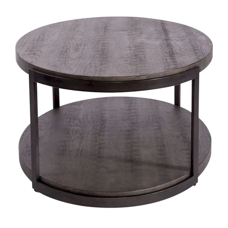 Contemporary Gauntlet Gray Oval Coffee Table
