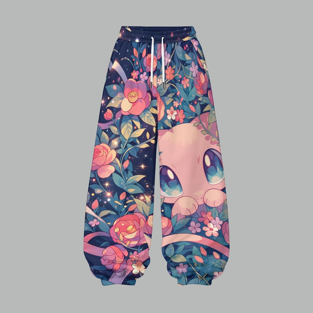 Pokémon Women's Cropped Long Sleeve Hoodie & High Waist Jogger Pants Two Piece Tracksuit Set 3051025 TeeThreads Sustain the Scene with Custom Apparel